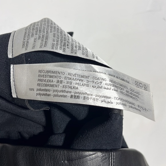 ZARA Black Faux Leather Leggings Size Large - Picture 9 of 9